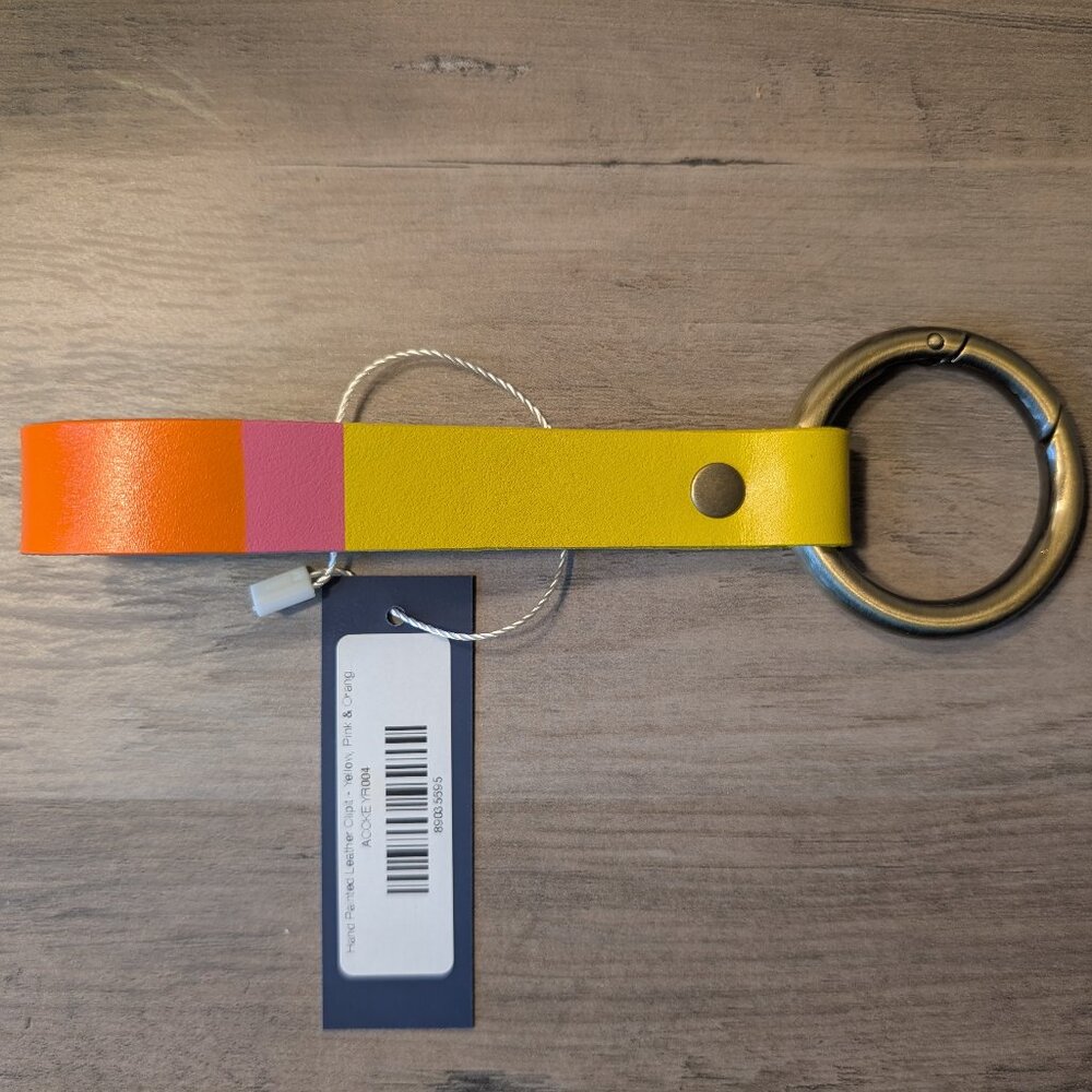 Parker Thatch Hand Painted Yellow/Pink/Orange Clip It - NEW!